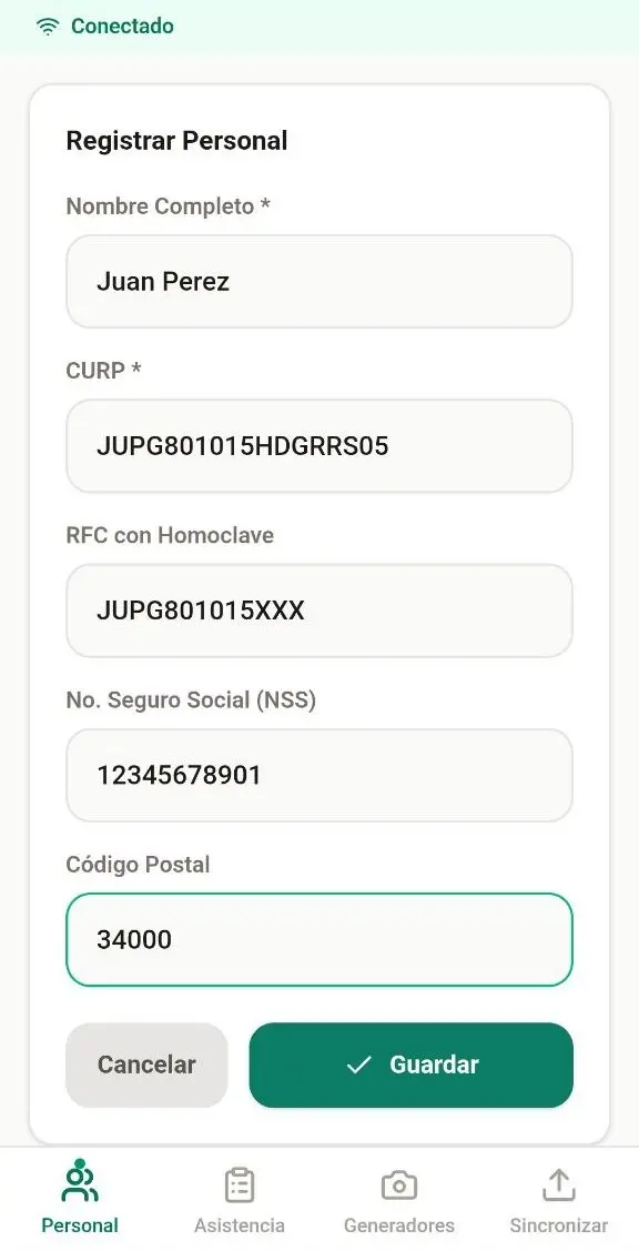 Campo PWA — Personal